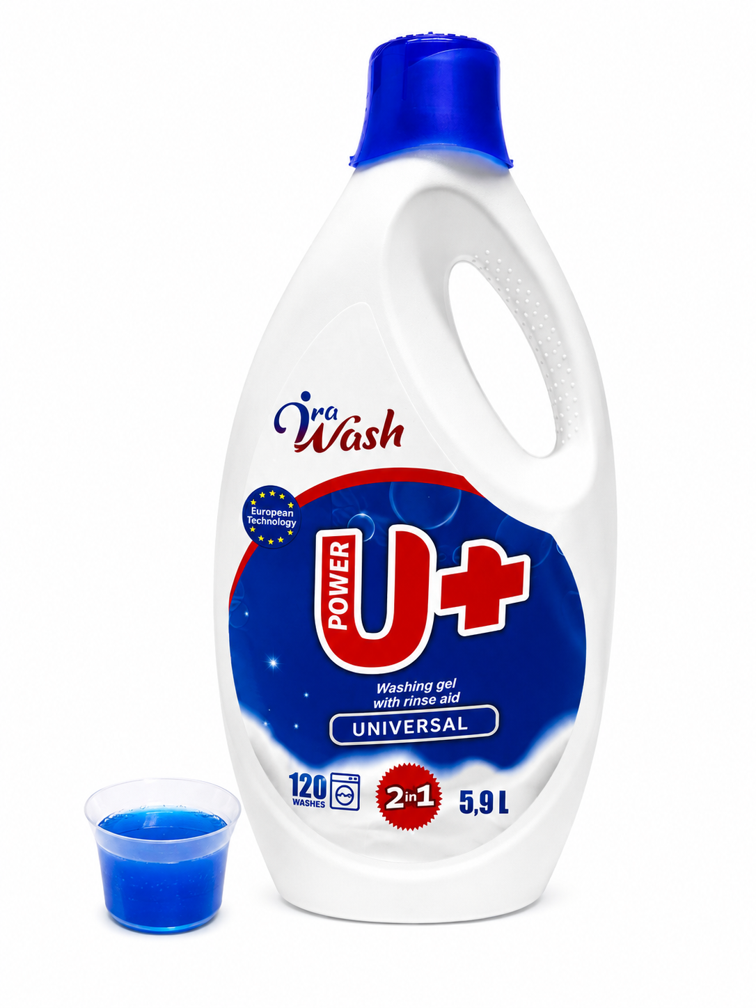 Ira Wash U+ Universal – Gel de Spălat 2 în 1, 5,9 L – 120 Spălări
