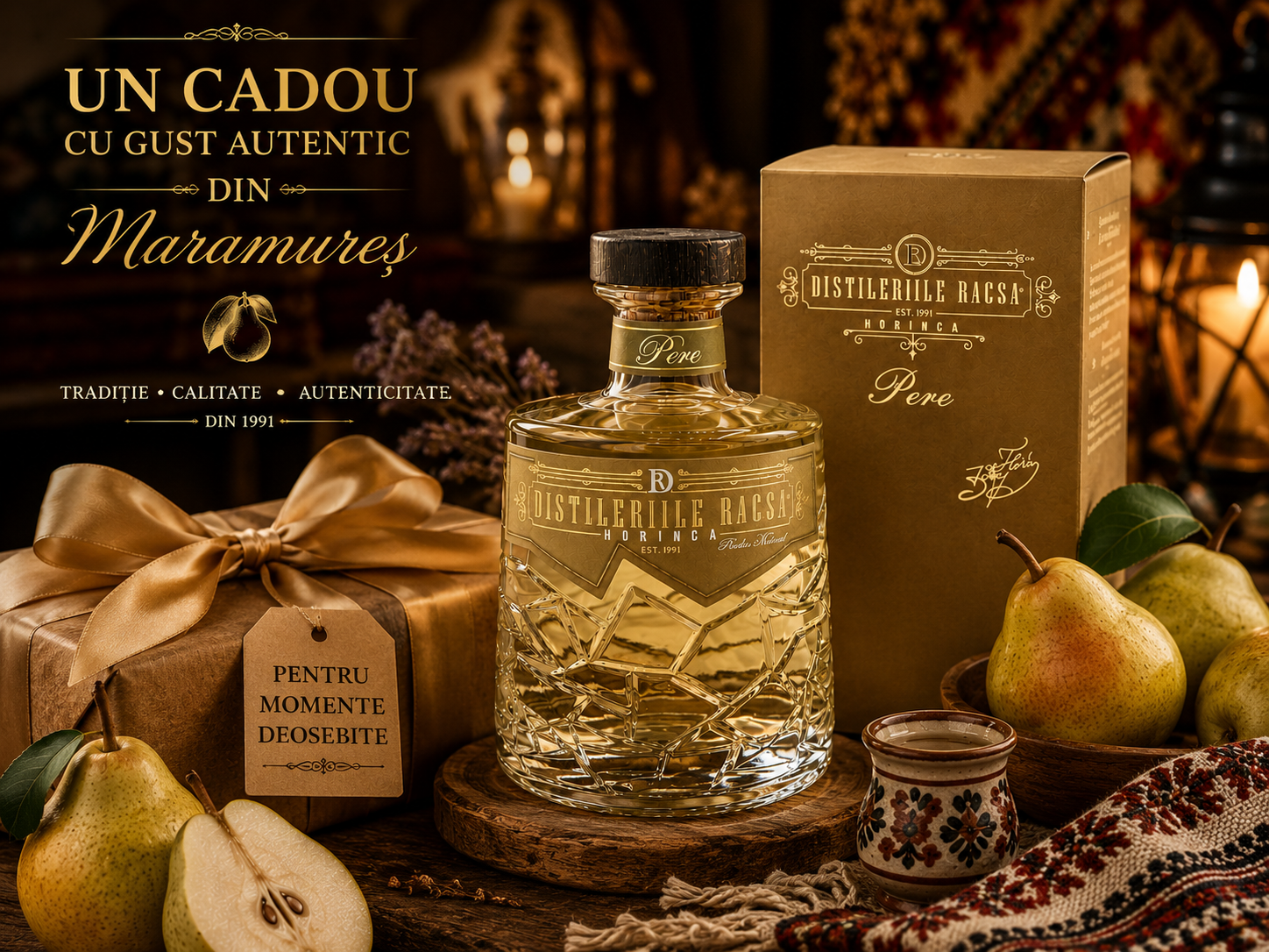 Horincă de Pere Distileriile Racșa – 0,7 L, 50%
